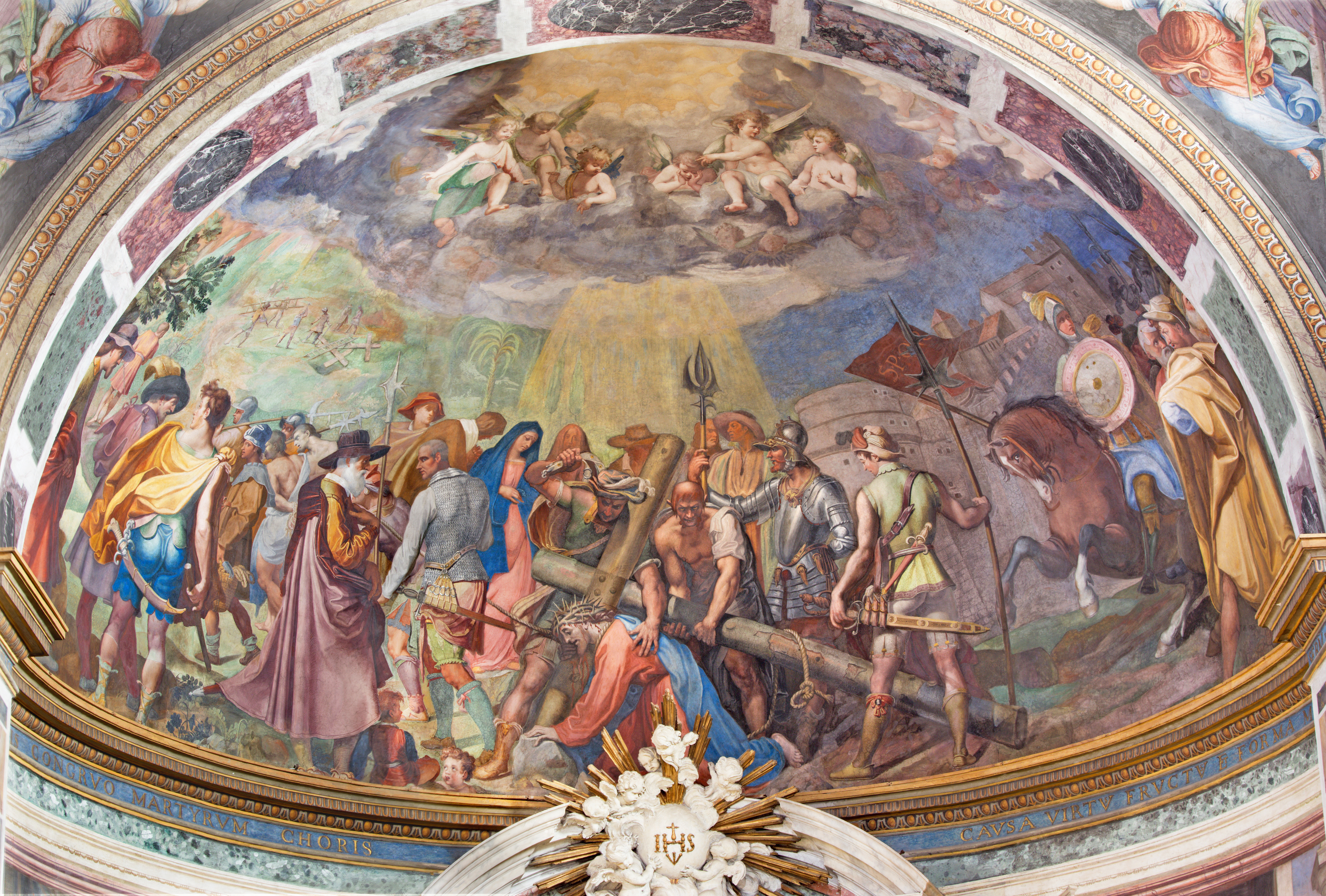 La Salita al Calvario L'affresco nell'abside principale della chiesa Basilica di San Vitale di Andrea Commodi (1560 - 1648)